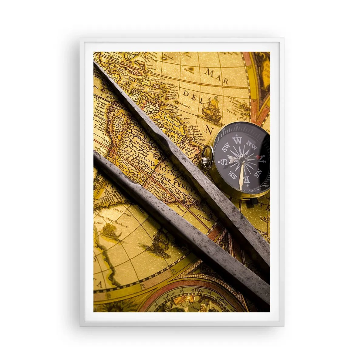 Poster in een witte lijst - Waar zijn deze schatten? - 70x100 cm