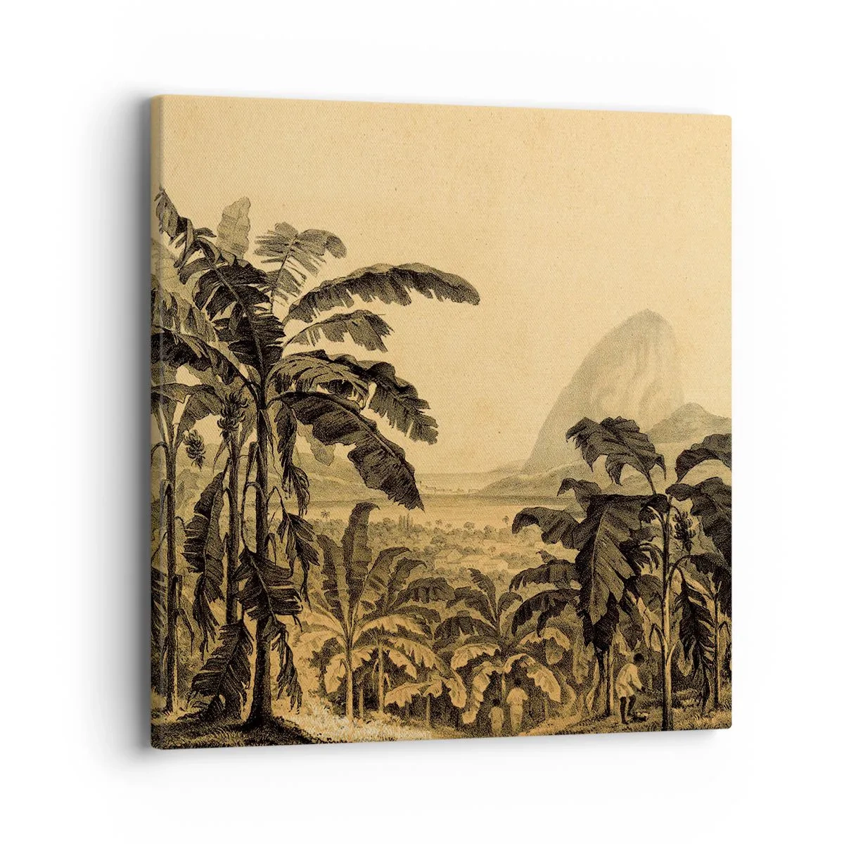 Schilderen op canvas - in een koloniaal klimaat - 40x40 cm