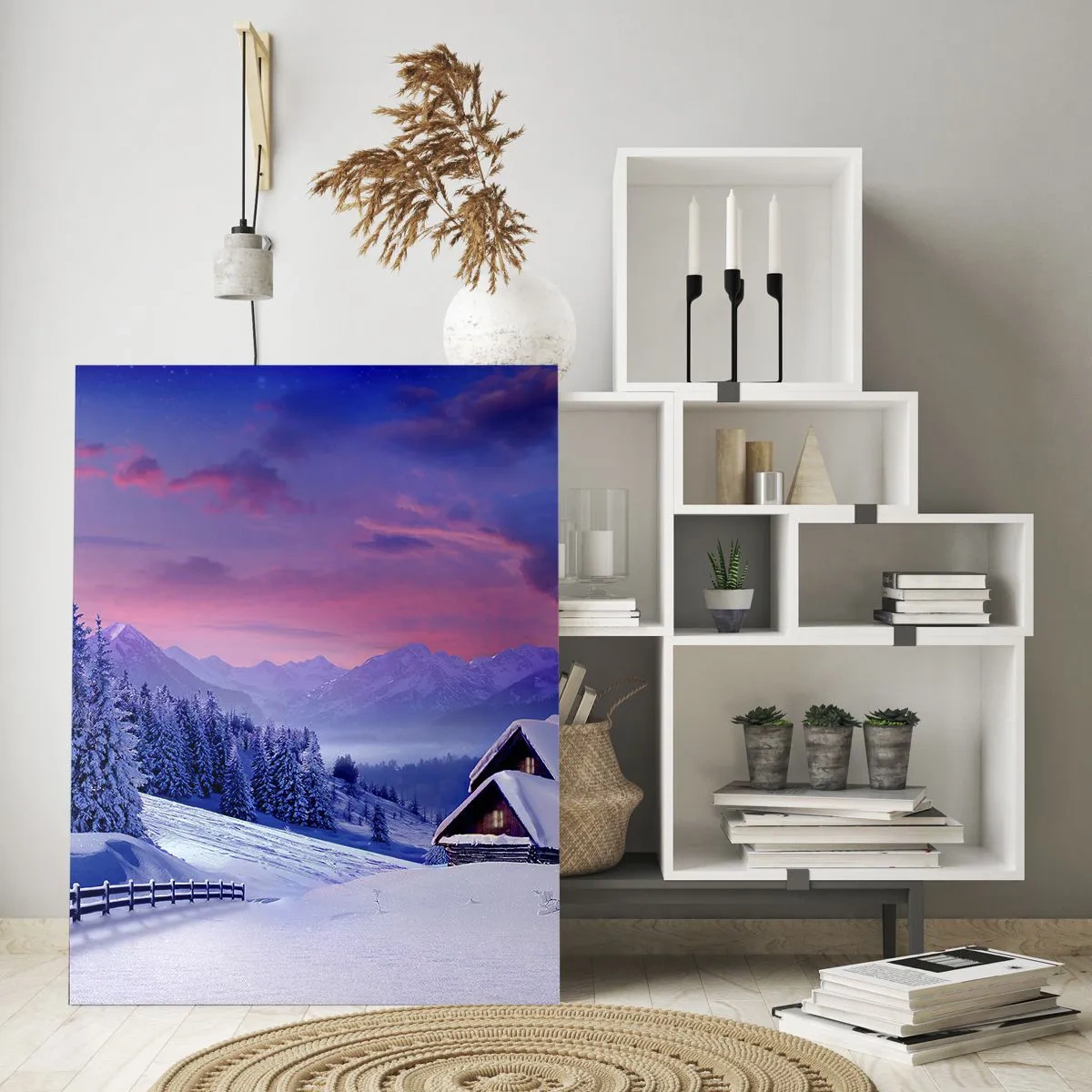 Schilderen op glas - Stille nacht - 50x70 cm