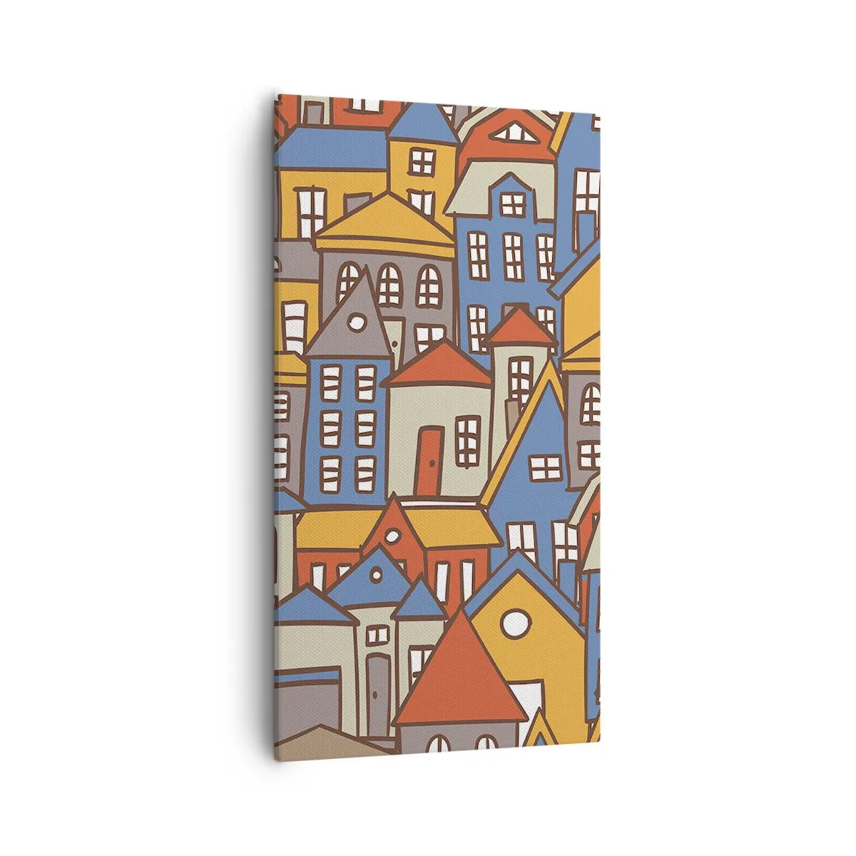 Schilderen op canvas - Achter het huis is een huis - 55x100 cm