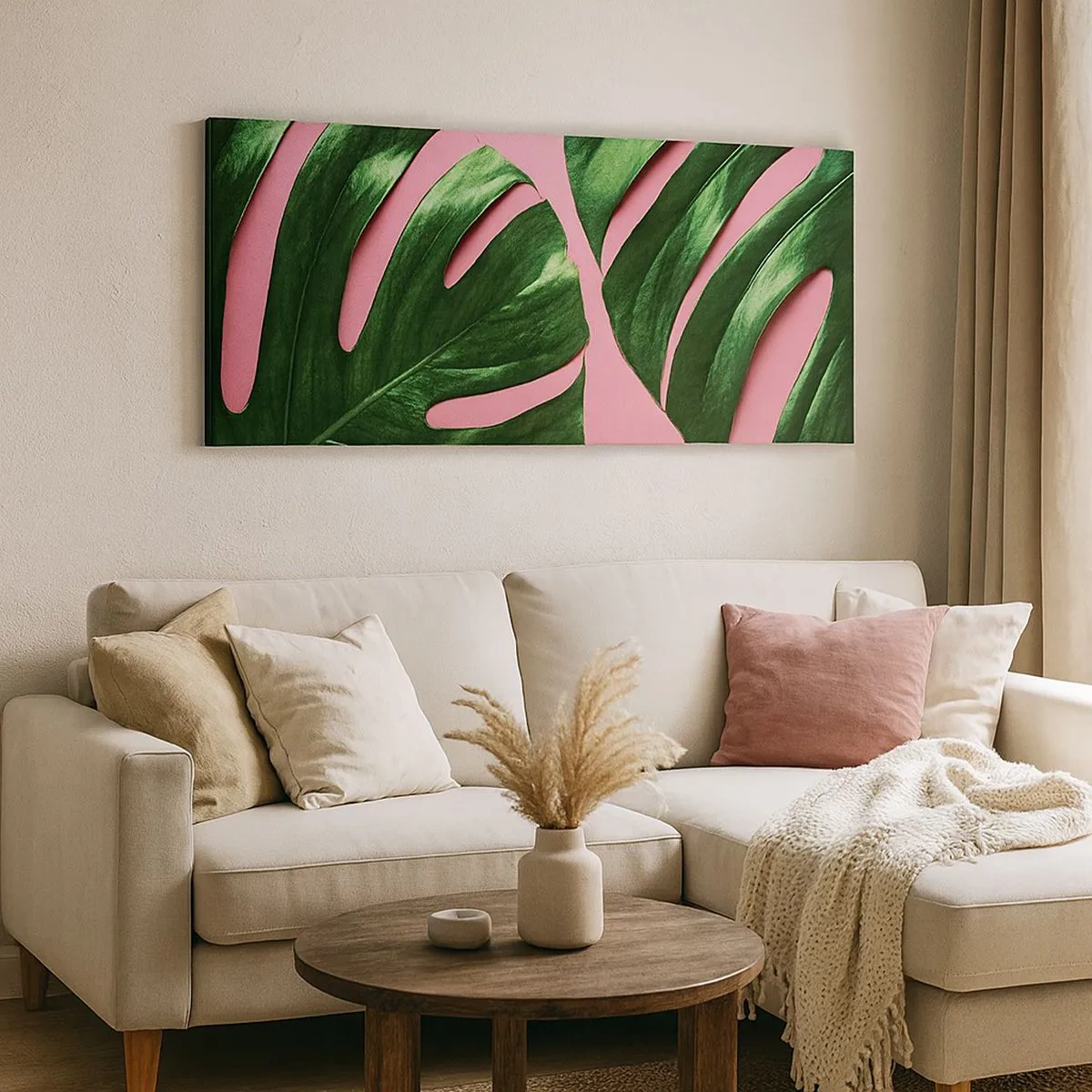 Schilderen op canvas - Groene rendez-vous - 100x40 cm