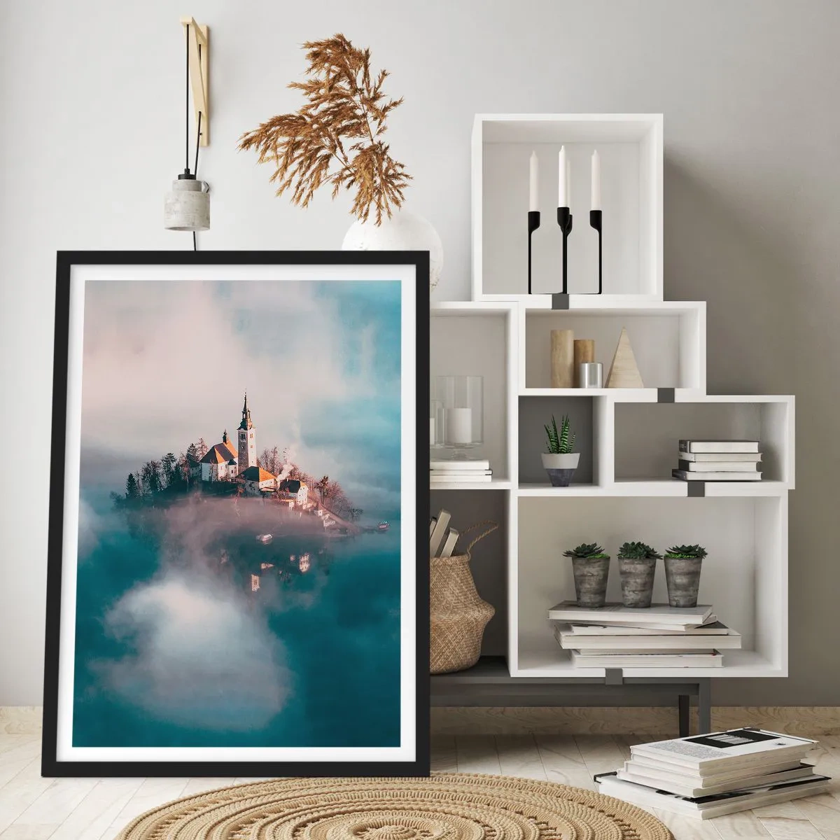 Poster in een zwarte lijst - droom eiland - 30x40 cm