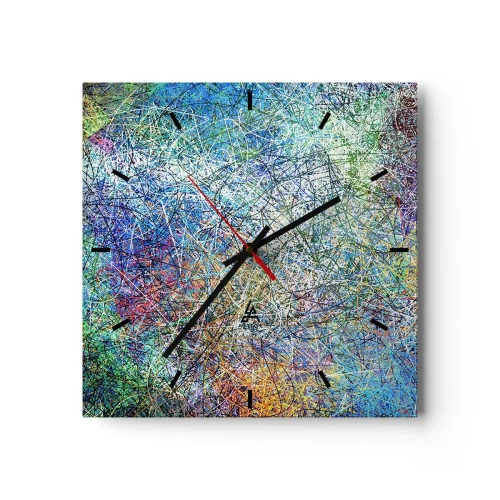 Wandklok - Klok - Het is niet zo eenvoudig - 40x40 cm