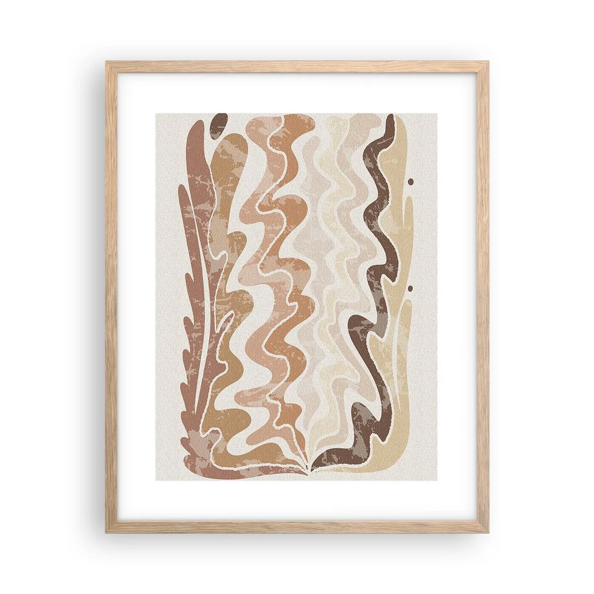 Een poster in een licht eiken lijst - Goede energie – goede emoties - 40x50 cm