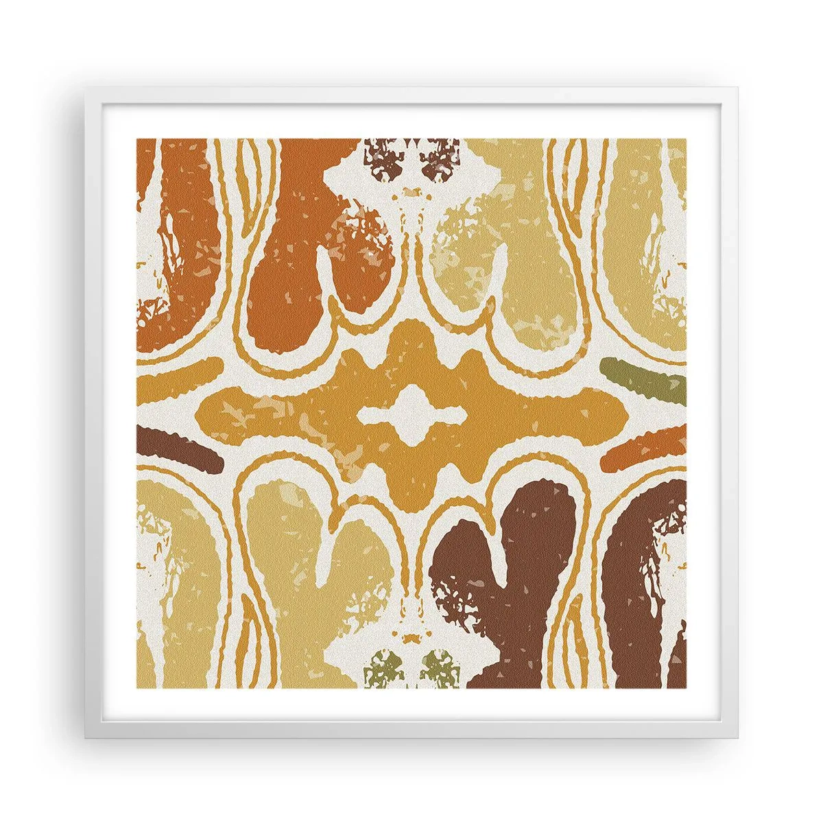 Poster in een witte lijst - Sentimentele abstractie - 60x60 cm