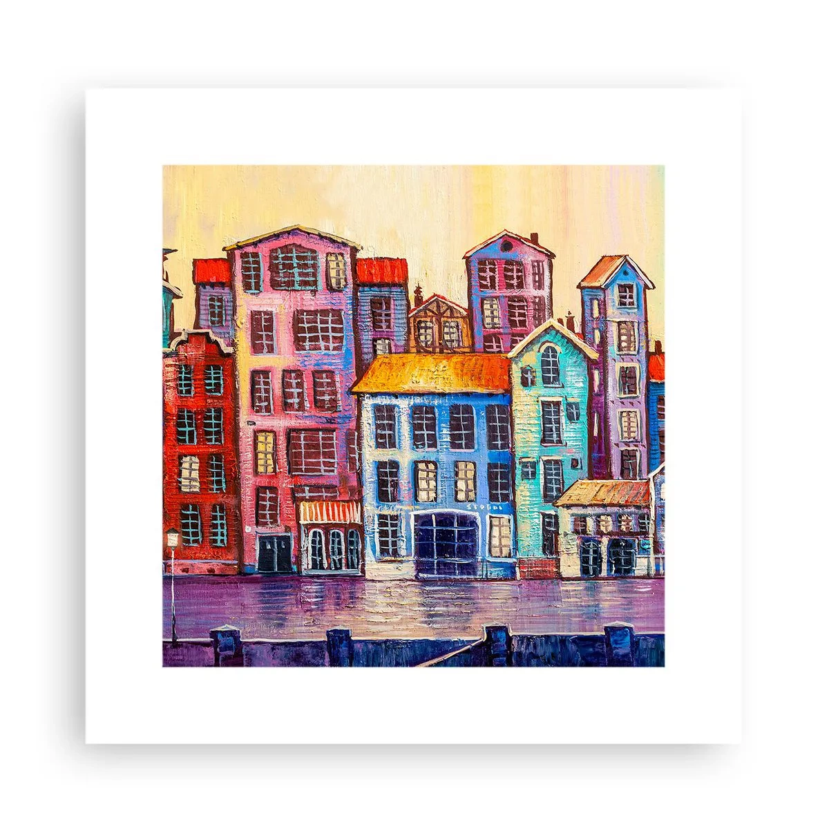 Poster - Een stad als uit een sprookje - 30x30 cm