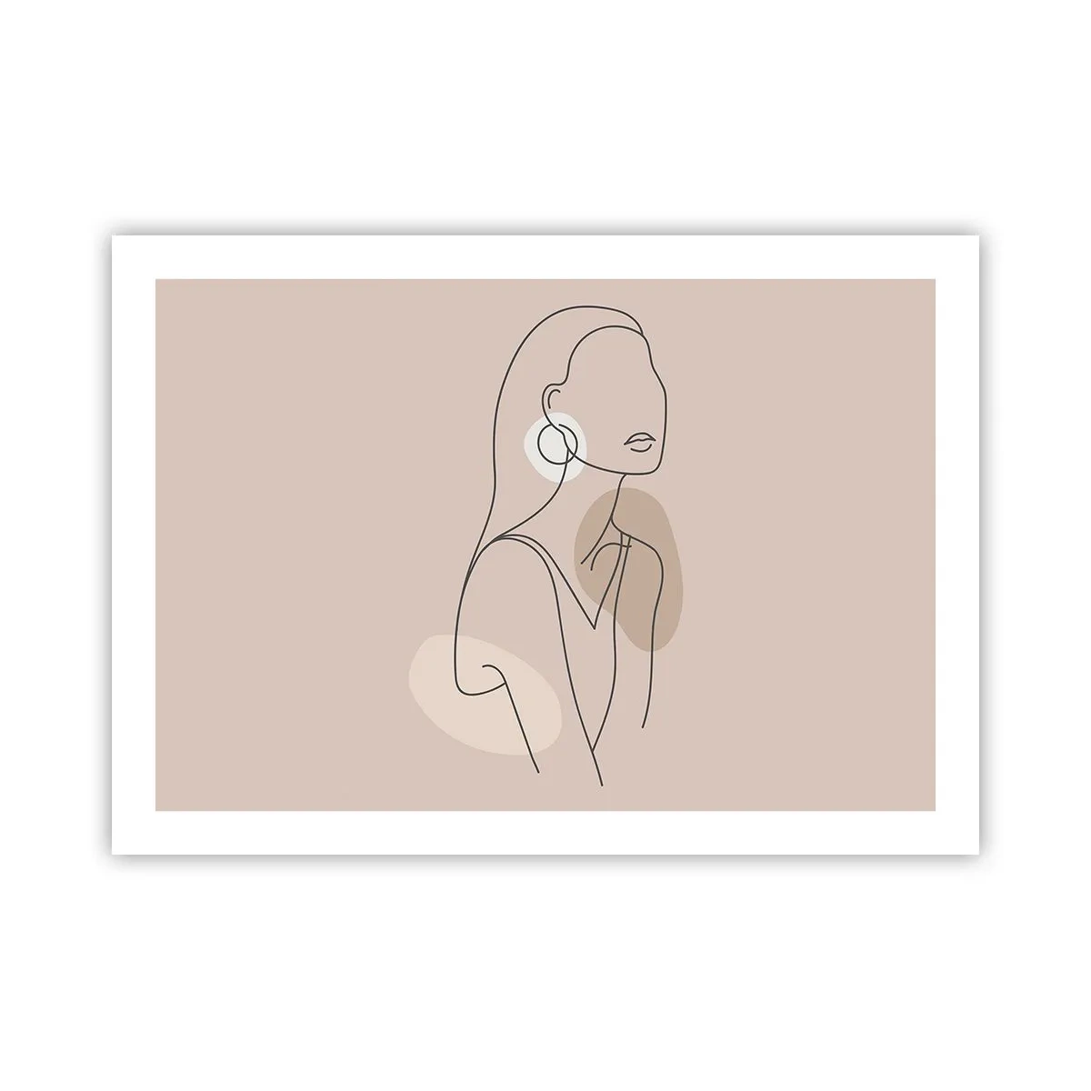 Poster - meisjesachtig icoon - 70x50 cm