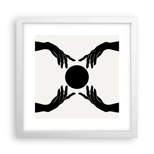 Poster in een witte lijst - Geheim teken - 30x30 cm