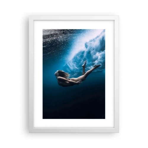 Poster in een witte lijst - Een moderne zeemeermin - 30x40 cm