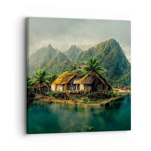 Schilderen op canvas - Tropisch paradijs - 30x30 cm