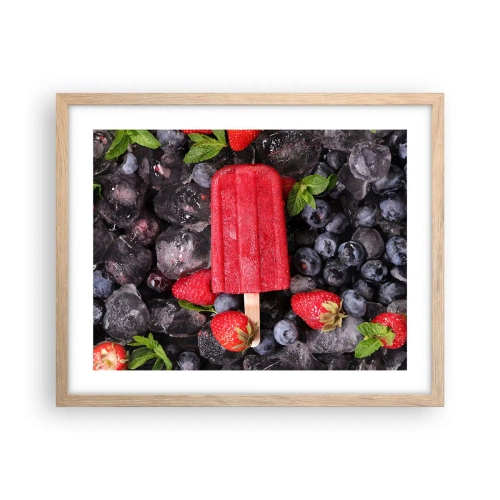 Een poster in een licht eiken lijst - De smaak van hete zomer - 50x40 cm
