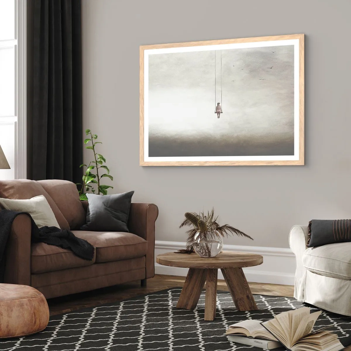 Een poster in een licht eiken lijst - Een kind in ons - 100x70 cm