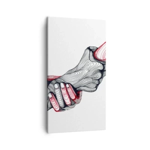 Schilderen op canvas - Je bent in goede handen - 45x80 cm