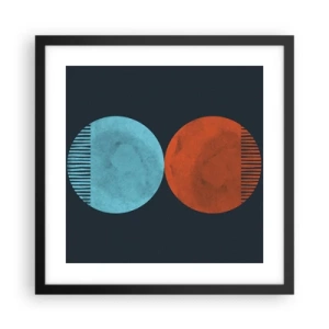 Poster in een zwarte lijst - Alleen geometrie? - 40x40 cm