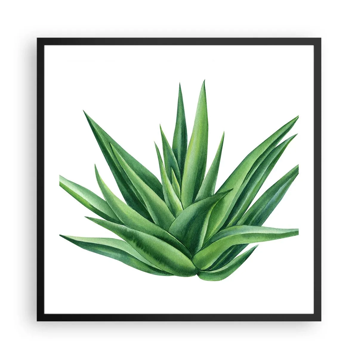 Poster in een zwarte lijst - Groen – kracht – leven - 60x60 cm