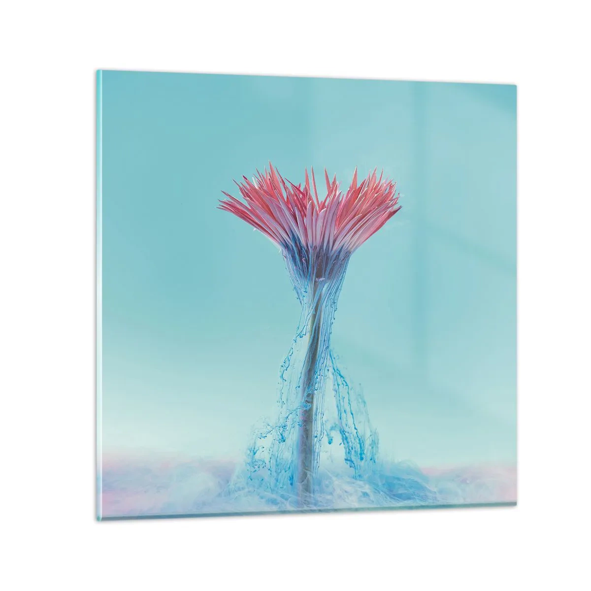 Schilderen op glas - In een verkwikkende omhelzing - 30x30 cm