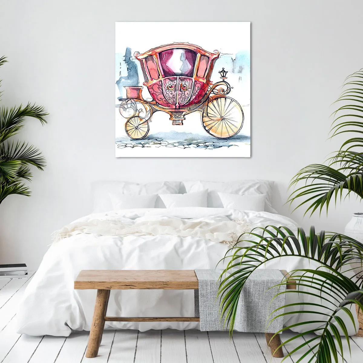 Schilderen op canvas - Naar de bruiloft of naar het bal? - 60x60 cm