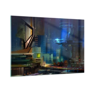 Schilderen op glas - In de nabije toekomst - 100x70 cm