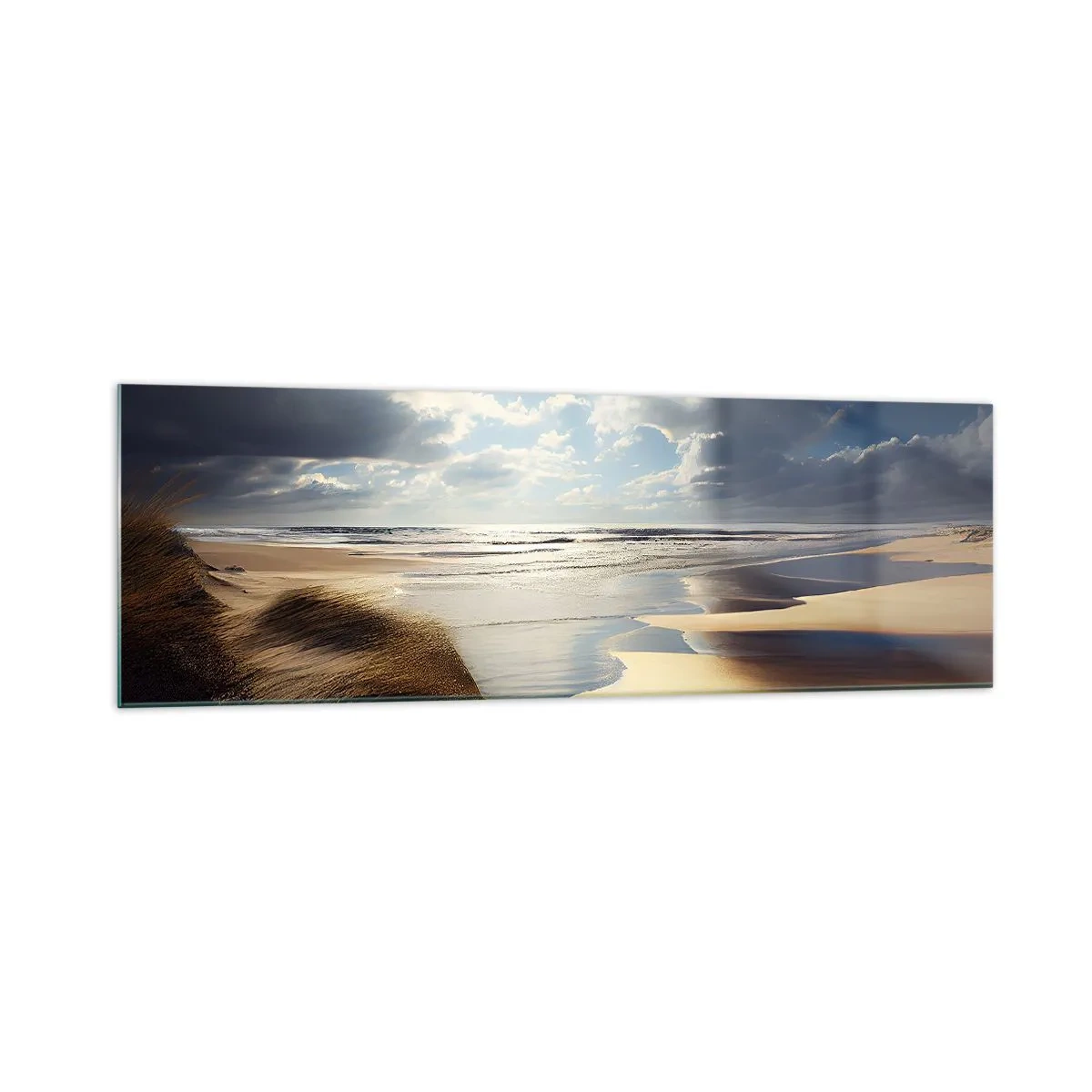 Schilderen op glas - Strand, wild strand - 160x50 cm