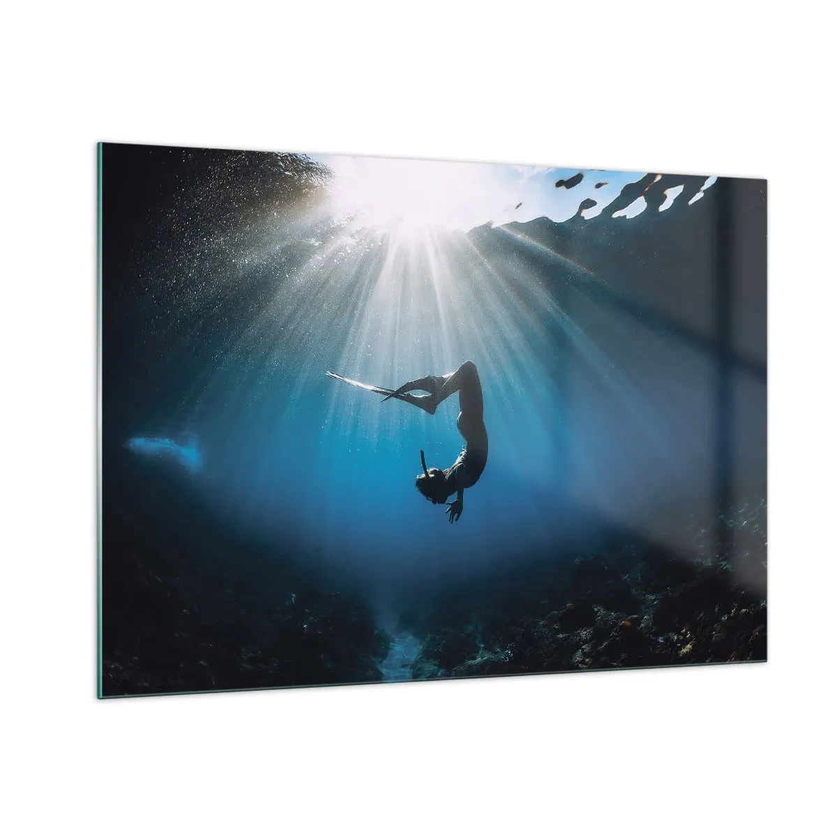 Schilderen op glas - onderwaterdans - 100x70 cm