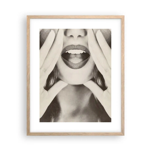 Een poster in een licht eiken lijst - Ik kom al! - 40x50 cm