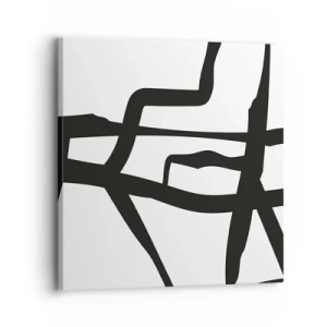 Schilderen op canvas - Zwart-wit ontwerp - 30x30 cm