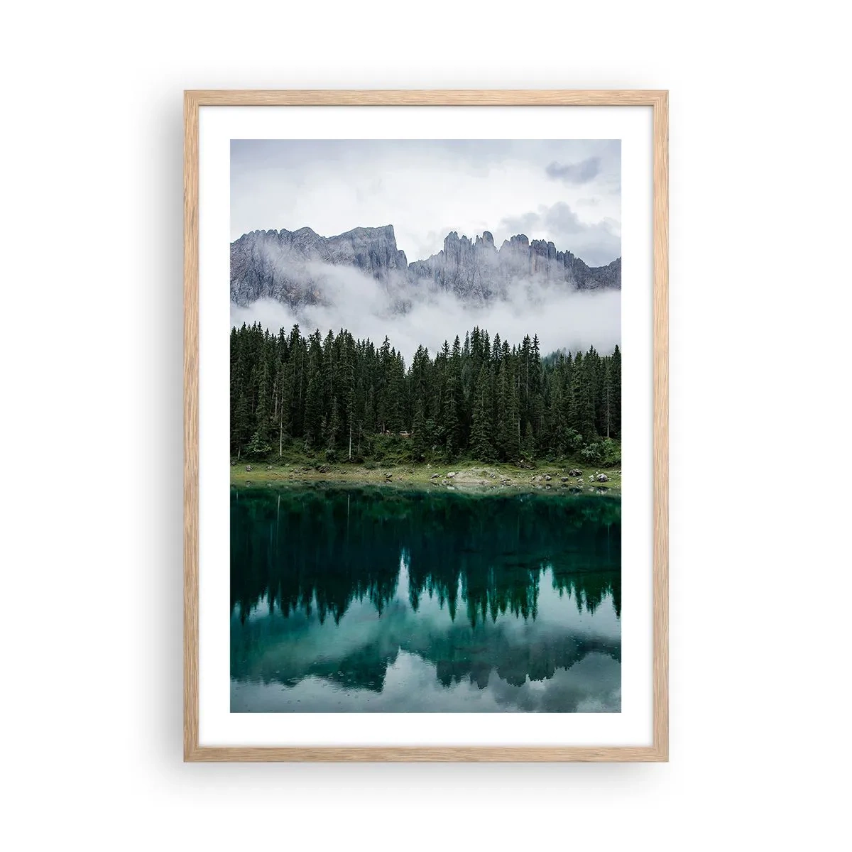 Een poster in een licht eiken lijst - Stil, stil, laten we het drinkwater niet wakker maken... - 50x70 cm