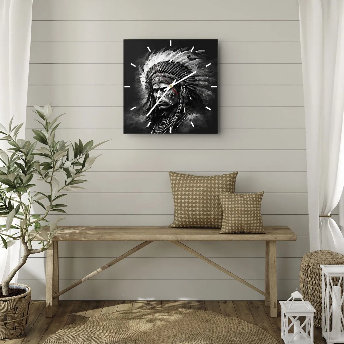 Wandklok - Klok - Een leider en strijder - 40x40 cm