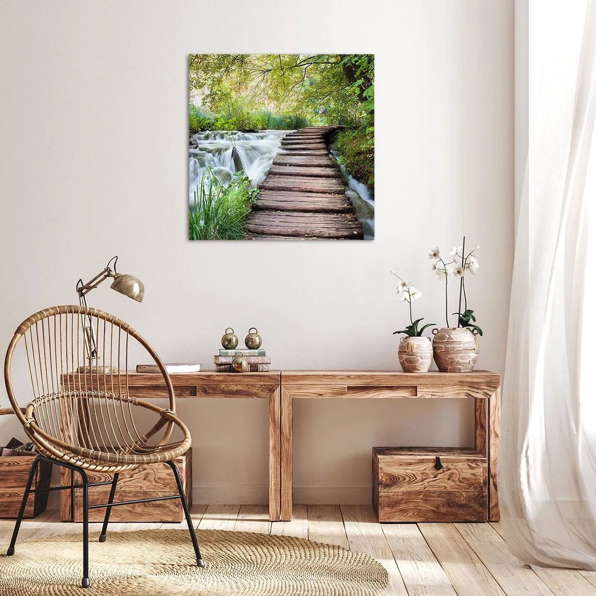 Schilderen op canvas - Geen stilstaand water - 50x50 cm