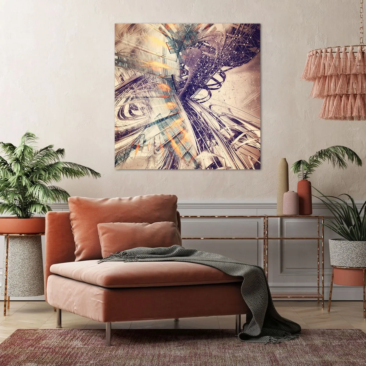 Schilderen op canvas - In grote haast - 50x50 cm