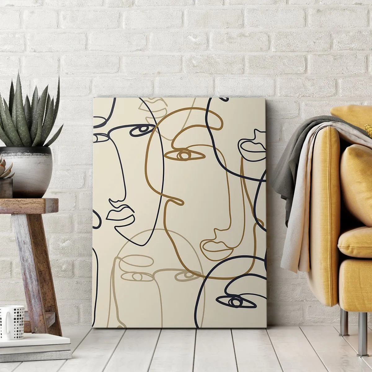 Schilderen op canvas - Het portret is vermenigvuldigd - 50x70 cm
