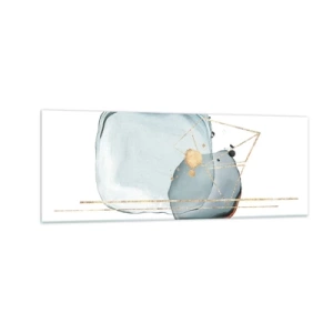 Schilderen op glas - Een studie van druppels - 140x50 cm