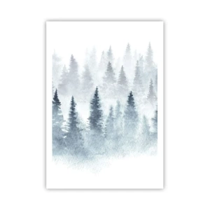 Poster - Gehuld in mist - 70x100 cm
