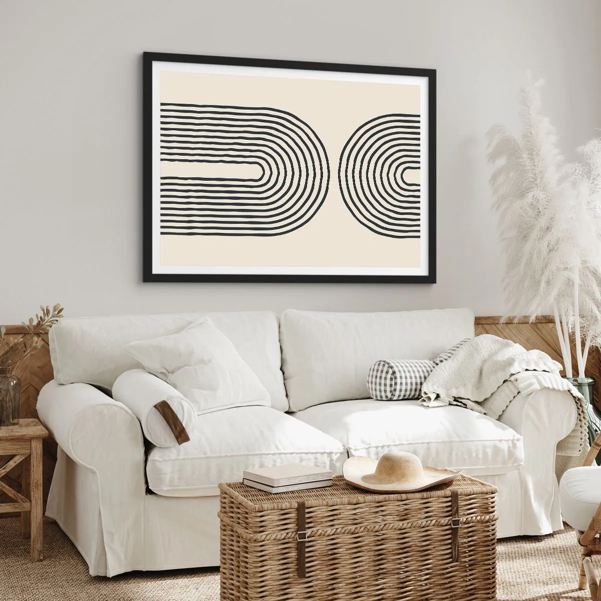 Poster in een zwarte lijst - In een ogenblik ... - 40x30 cm
