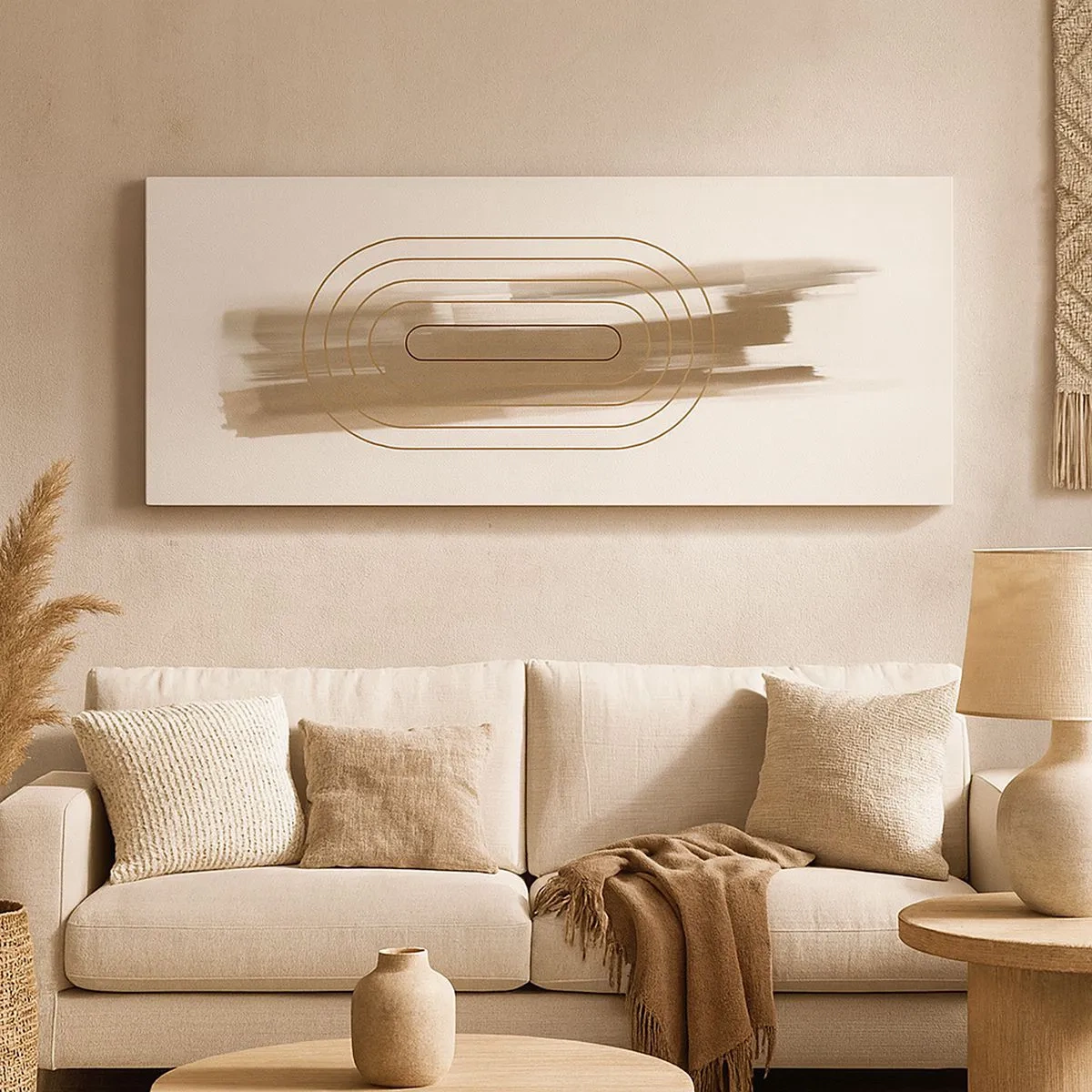 Schilderen op canvas - Een briesje grijs - 100x40 cm