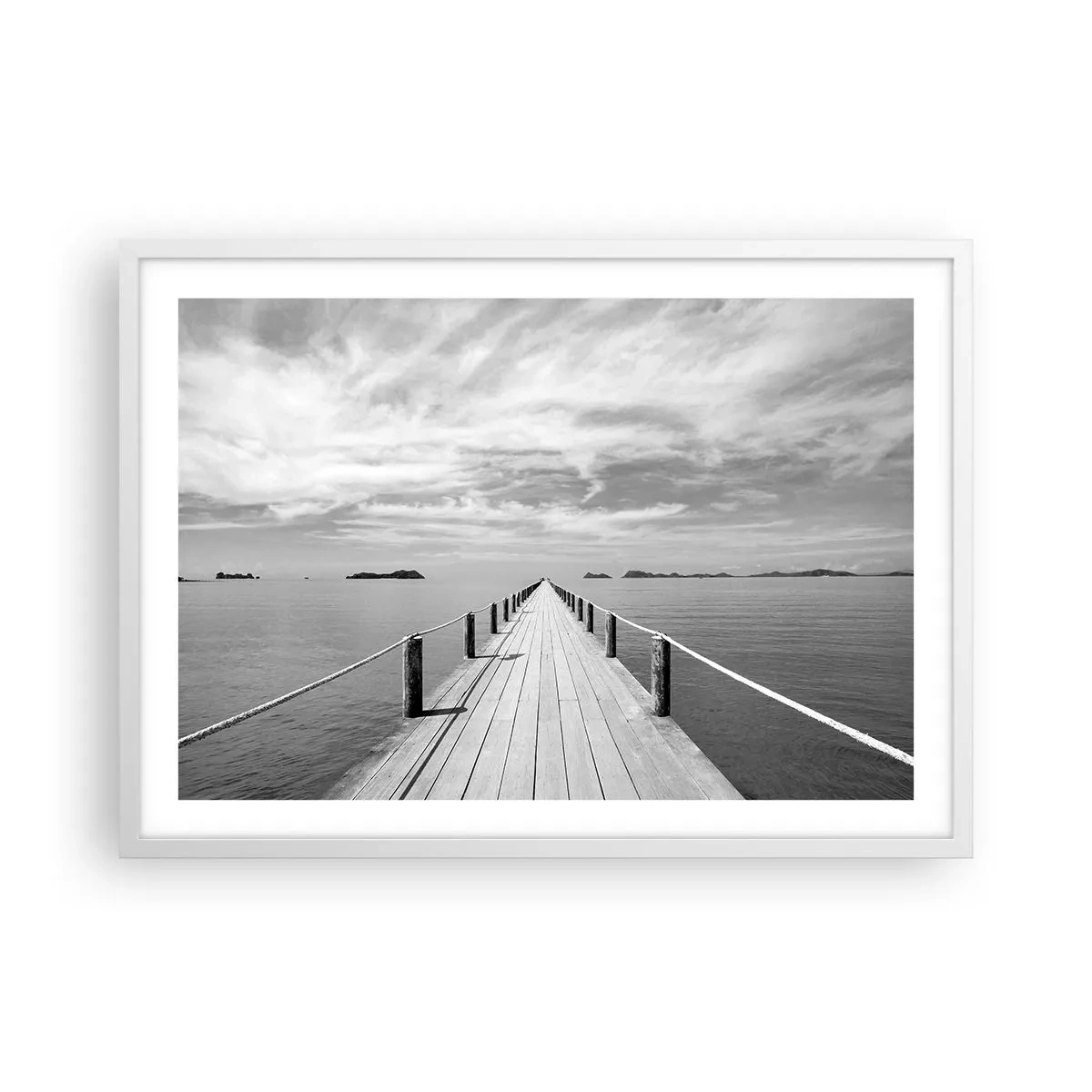 Poster in een witte lijst - Of misschien een reis... - 70x50 cm
