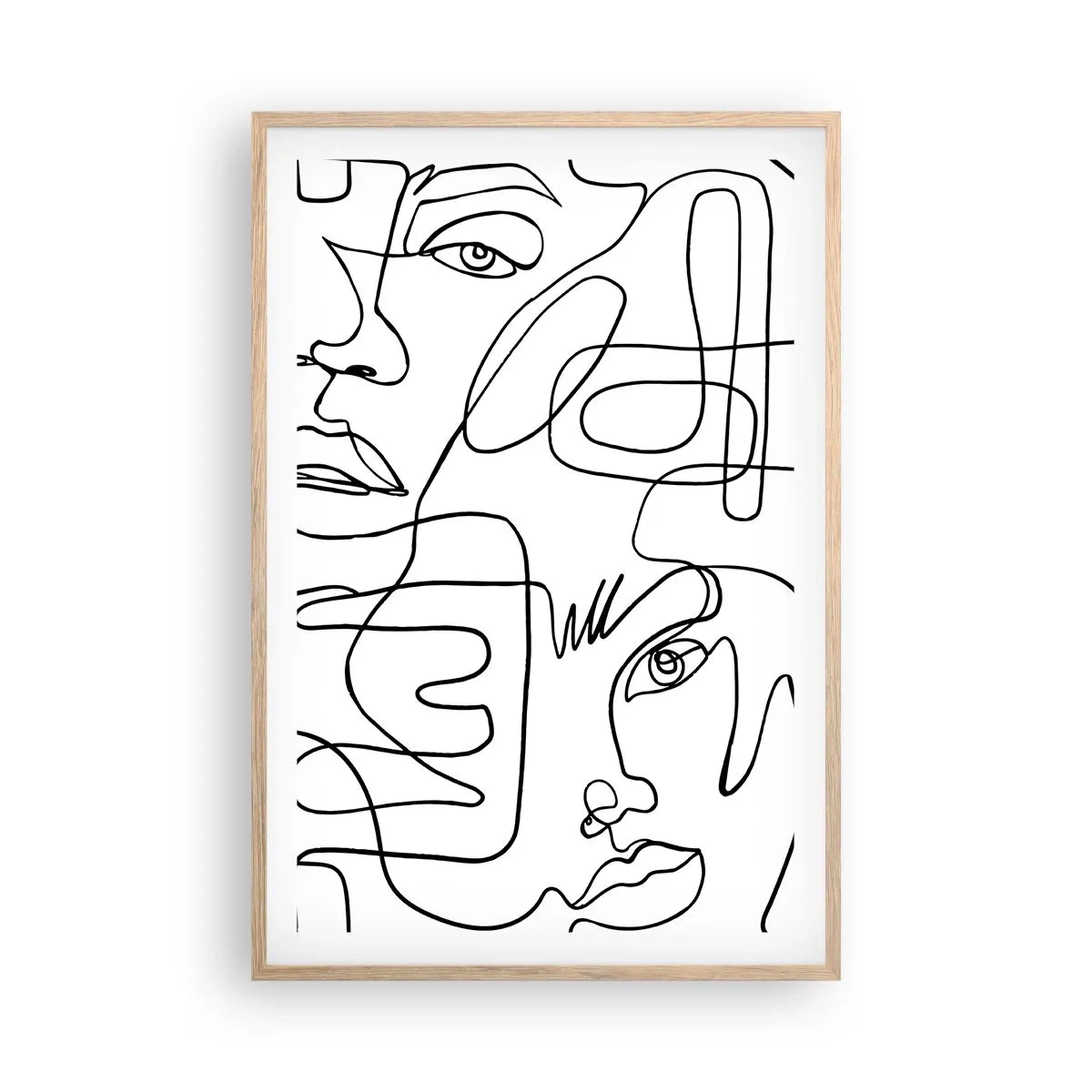 Een poster in een licht eiken lijst - In verwarde emoties - 61x91 cm