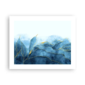 Poster - Blauw in goud - 50x40 cm