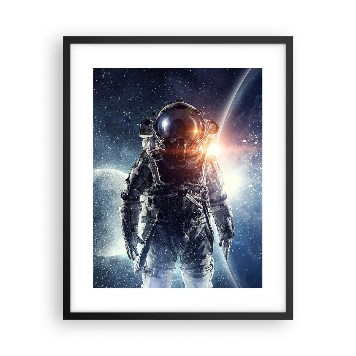 Poster in een zwarte lijst - Ruimte avontuur - 40x50 cm