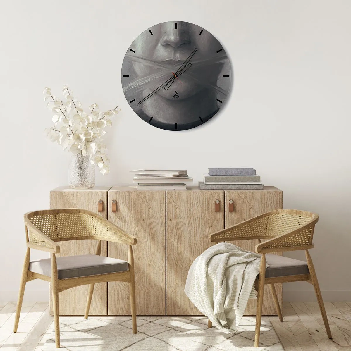 Wandklok - Klok - Zonder een woord - 40x40 cm