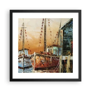 Poster in een zwarte lijst - Een vreedzame terugkeer - 40x40 cm