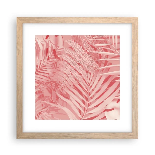 Een poster in een licht eiken lijst - Roze concept - 30x30 cm