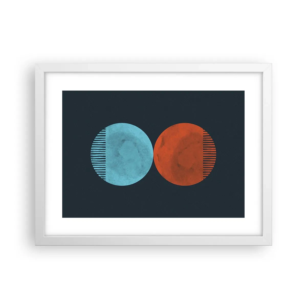 Poster in een witte lijst - Alleen geometrie? - 40x30 cm