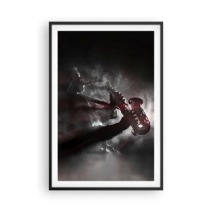 Poster in een zwarte lijst - In de dampen van jazz - 61x91 cm