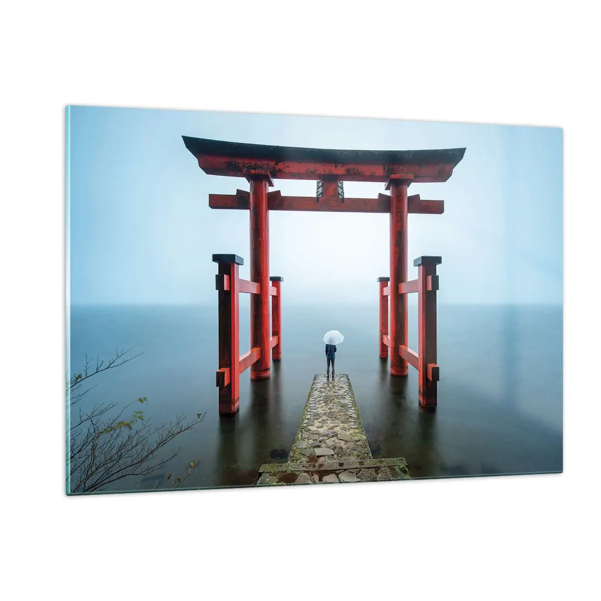 Schilderen op glas - Japanse mijmering - 120x80 cm