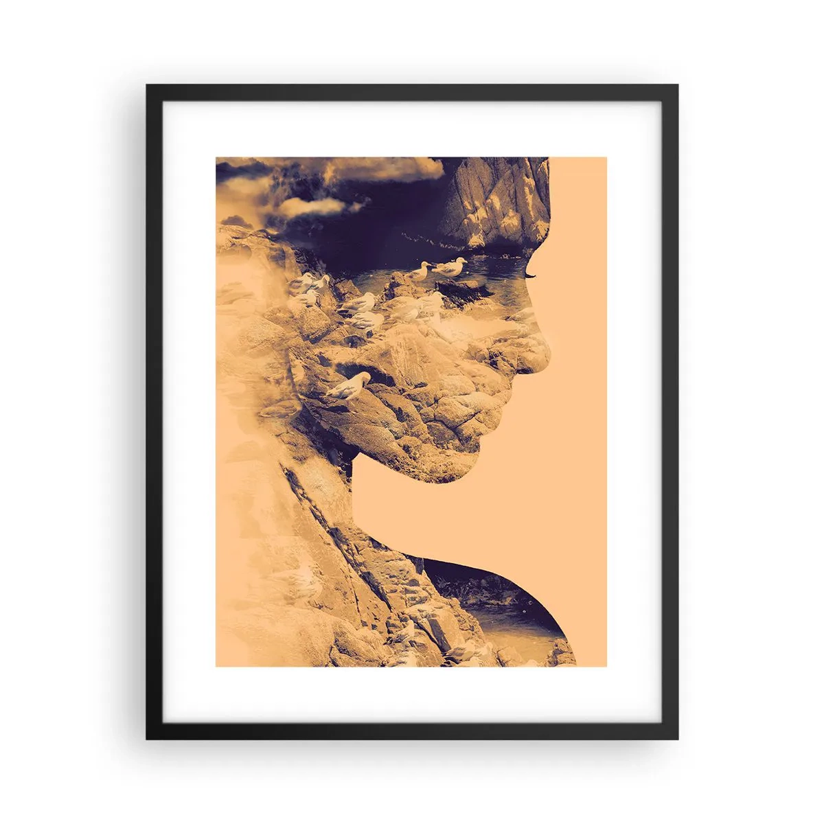 Poster in een zwarte lijst - Van nature mooi - 40x50 cm