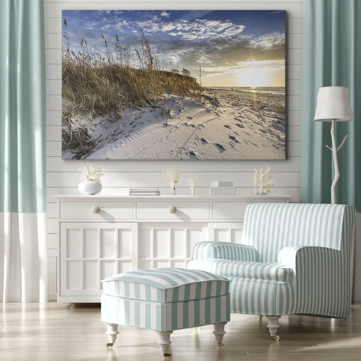 Schilderen op canvas - Een uitnodiging voor een wandeling - 120x80 cm