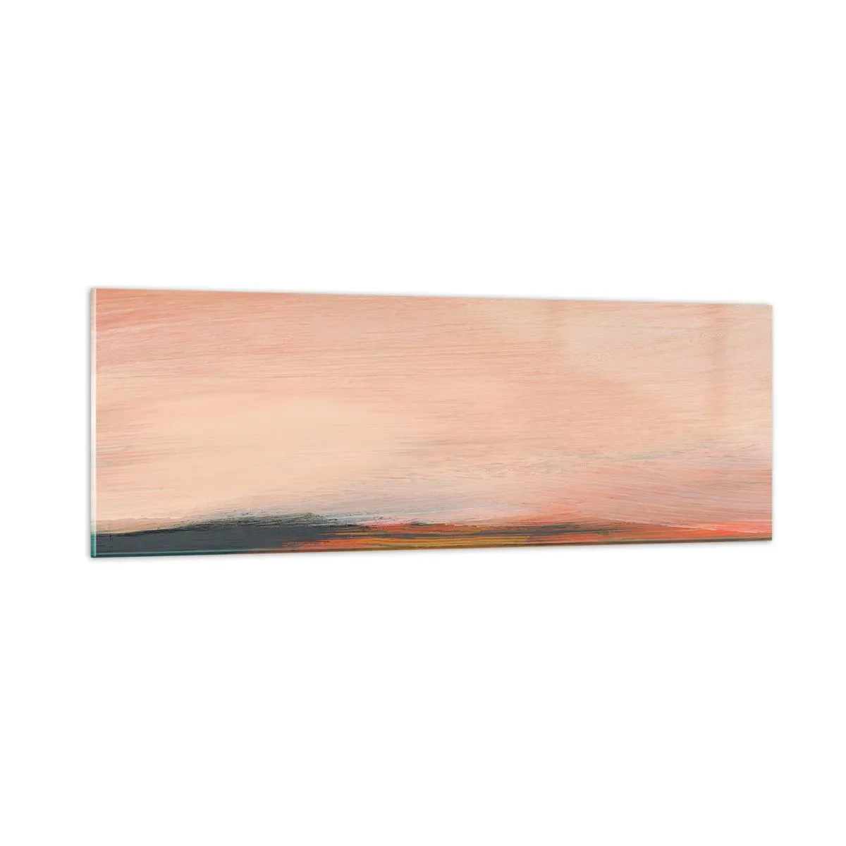 Schilderen op glas - In roze tinten - 90x30 cm