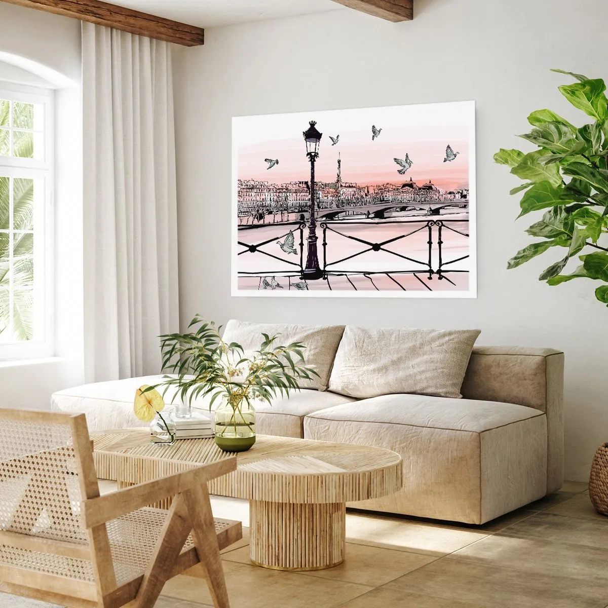 Poster - Over de daken van Parijs - 50x40 cm