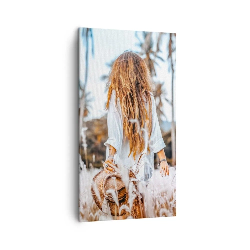 Schilderen op canvas - Geboren uit graspluis - 45x80 cm